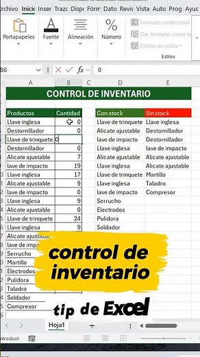 Inventory control in Excel #excel #exceltips #tips