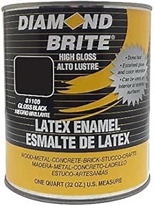 Diamond Brite Paint 80100 1-Quart Latex Gloss Enamel, Black