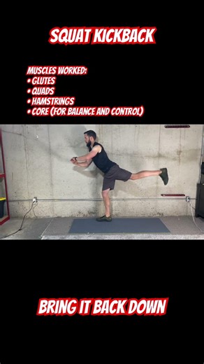Squat Kickbacks 🔥 Build Strong Glutes & Legs (No Equipment!)