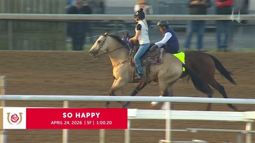 So Happy works 5F in 1:00.20 this morning as we’re just about a week out from the Kentucky Derby!