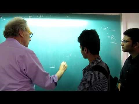 Sir Walter Lewin teaching dotted lines to Indian Students