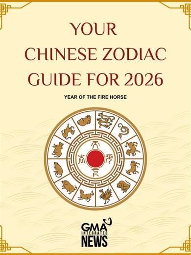 HERE’S YOUR CHINESE ZODIAC GUIDE FOR 2026 🐴 According to Feng Shui, the Year of the Fire Horse is said to be a year of passion and determination, making 2026 a good time to bring your long-term plan or dream to life. But what does the new year have in store for your Zodiac Sign? #BreakingNewsPH #GMAIntegratedNews