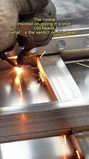 What do you think ? hows the new guy's welding #laserwelding #welding