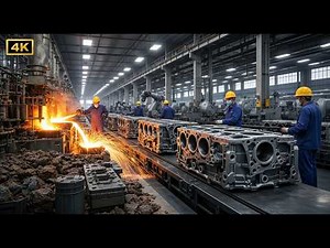 Inside Car Engine Manufacturing: Engine Block — From Molten Steel to Precision Part (Full Process)