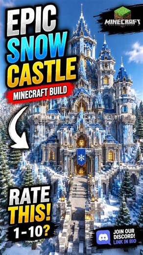 Minecraft Snow Castle Build 🔥 #Minecraft