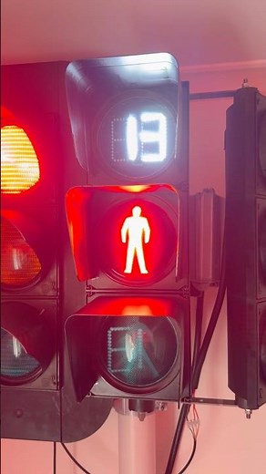 Aldridge Pedestrian Traffic Light With Countdown Timer + Braums Roundels #traffic #light #timer