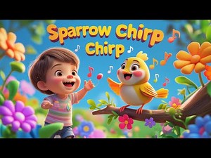 Sparrow Chirp Chirp | Fun Nursery Rhyme for Kids | Learn Sounds of Birds