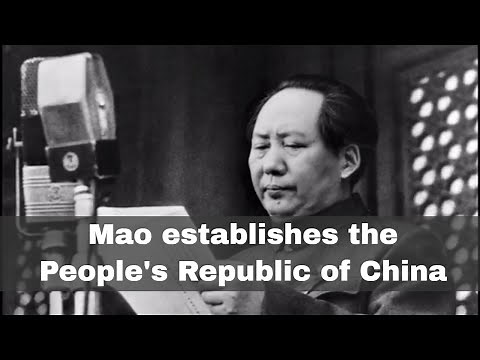 1st October 1949: Mao Zedong declares the establishment of the People's Republic of China