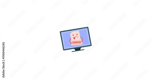 Computer error alert warning message