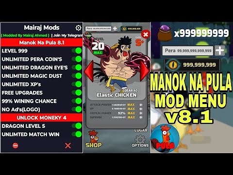 Manok Na Pula Mod Menu v8.1 - Unlimited Money, Level 999, Unlimited Xp - Manok Na Pula 8.1 Mod Apk