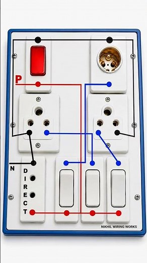 ⚡Complete Electrical Switch Board Wiring Connection | Socket & Switch Wiring Diagram #shorts #viral