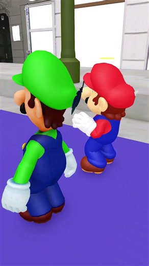 Mario and Luigi racing for a ticket to paradise #mario #funny