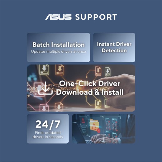 Simplified Steps, Smart Installations. 🔍 Detect outdated drivers instantly 🗂️ Update all drivers in one click 💙 Get started today: https://www.asus.com/support/download-center/ #OneClickDriverDownloadandInstall #ASUSsupport | ASUS
