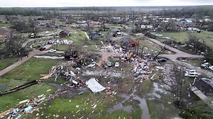 Tornadoes at night are twice as terrifying, and residents and emergency workers aren't able to get a good look at the damage done until first light. This Charles Peek drone footage shows us what it looked like in Silver City, Mississippi this morning: | The Weather Channel
