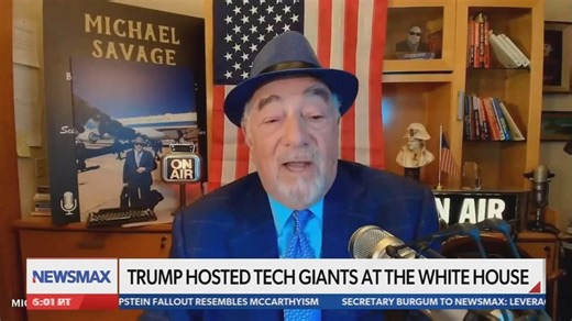 Newsmax's Michael Savage says big tech CEOs paid for Trump's White House ballroom, "and in return, they got H1-B visas for lower paid workers"