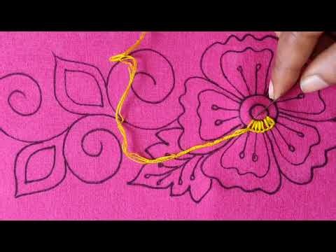 Beautiful hand embroidery Bangladeshi traditional nakshi kantha design stitch very slowly and easily