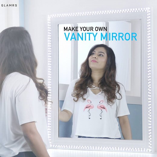 For FLAWLESS makeup you need a well LIT light set up! Here's how you can make an affordable version of a vanity mirror with LED lights and feel like a CELEBRITY instantly! | Glamrs