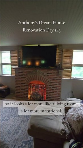 Anthony's Dream House Renovation Day 143 The window replacement by the fireplace!!!