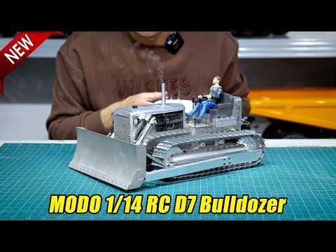 Review of new prototype 1/14 D7 RC hydraulic bulldozer #rc #rcmodel #rcbulldozer