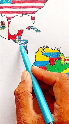 Draw Flag Map of El Salvador 🇸🇻 #elsalvador