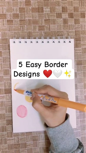 5 Easy border design for project work✨|Very easy border designs | Border designs #shorts #trending