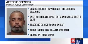 Alabama man behind bars under new law for allegedly stalking ex-wife with tracking device