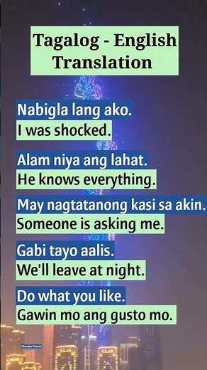 Useful English to Tagalog Translation for Beginners #englishtagalog #educationalvideos #speaktagalog