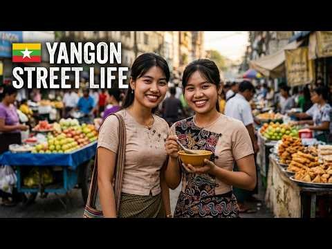 Yangon Street Life: Weekend Walking Tour in Myanmar 🇲🇲