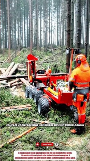 Compact Wood Processor Machine for Efficient Timber Logging