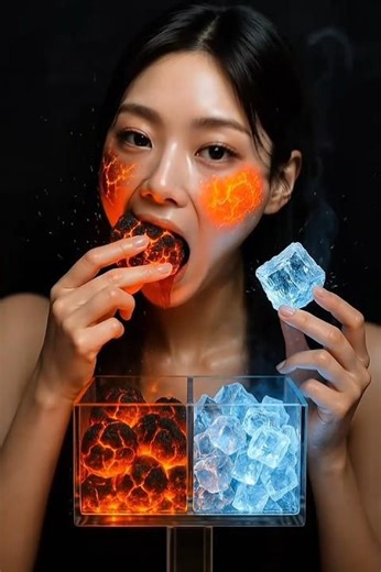 🔥 Fire vs Ice Power ❄️ | Hot & Cold Challenge #Shorts