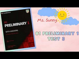 Cambridge B1 Preliminary | Test 3– Listening