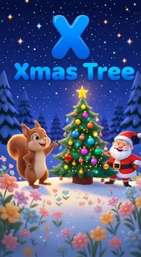 X for Xmas Tree | Toddler ABC Learning with Squirrel 🎄 #playkidsbright #christmas #kids