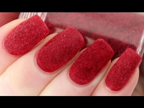 VELVET NAILS WITH FLOCKING POWDER NAIL ART TUTORIAL