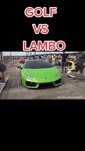 Golf vs Lamborghini Drag Race Battles and Speed Showdowns