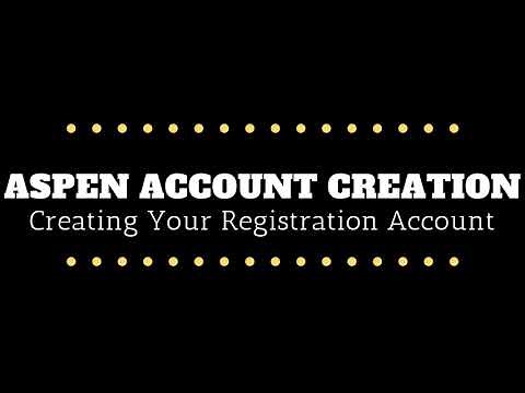 Aspen Account Self-Creation Directions
