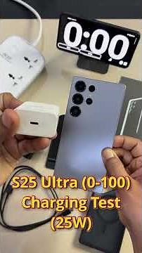 Samsung S25 Ultra Charging Test 0 to 100% Samsung 25W Charger