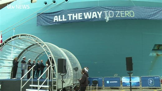 12K views · 66 reactions | One of the world's greenest container ships has been officially named in Felixstowe. The Alexandra Maersk is a dual fuel vessel which can run on methanol as well as fossil fuels. Danish company A.P. Moller - Maersk says it now has 6 ships which use the new technology Neil Didsbury reports  | ITV Anglia | Facebook