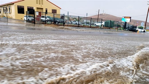 Thunderstorm brings flash flooding, closed roads to the Mojave Desert
