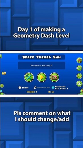 Day 1/100 of creating a GEOMETRY DASH LEVEL 🛠️