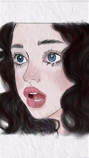 digital portrait in procreate #drawing #portrait #procreate #tutorial