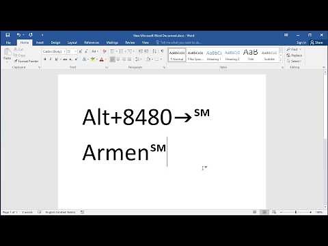 How to type service mark symbol in Word