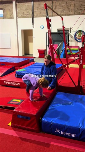 Building balance, confidence, and coordination 🤸‍♂️ Join our preschool gymnastics classes! #gym #gymnasticscoach #foryou #AerialGymnastics #GymnasticsCoach