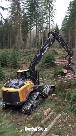 Can This Monster Machine Destroy a Pile of Tree Trunks!