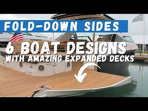 6 Boat Designs with FOLD-DOWN SIDES for Extended Decks, Swim Platforms and Water Access