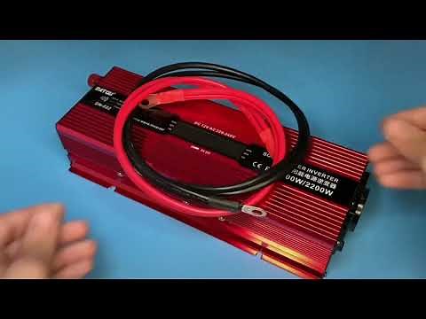 Renogy Solar 1000W 2000W pure sine wave inverter setup & pre-charge resistor demonstration