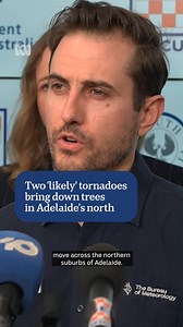Two "likely" tornadoes hit Adelaide’s north. 🌪️ Bureau of Meteorology senior meteorologist Jonathan Fischer said northern parts of Adelaide were "likely" hit with two tornadoes in the early hours of the morning. “On this cold front, based on radar evidence that we saw and also the pattern of damage, it’s likely that we saw two small and fast-moving tornadoes move across the northern suburbs of Adelaide,” he said. “While tornadoes are certainly not a common occurrence in Adelaide, from time to t