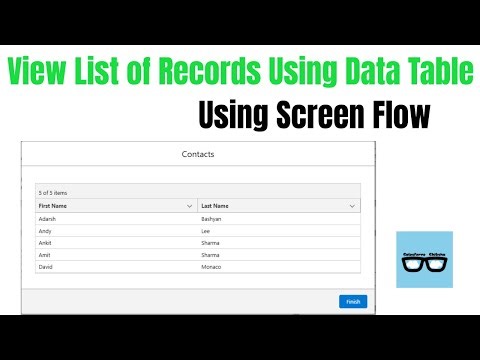 Use Data Table to view List of Records in Data Table in Screen Flow #salesforce #lightningflows