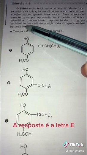 Fórmula estrutural. Química orgânica enem.