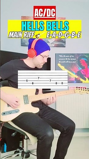 AC/DC - Hells Bells (Main Riff) Guitar Lesson | Tab | Tutorial #guitar #tutorial