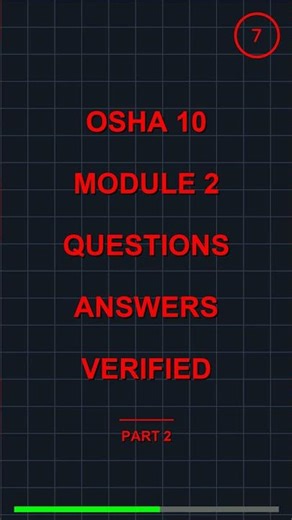 Osha 10 Module 2 Questions Answers Verified